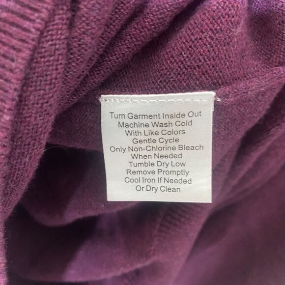 Jos. A. Bank Traveler Sweater Mens XXL Pima Cotton Soft Plum Crewneck Pullover C - Picture 4 of 7